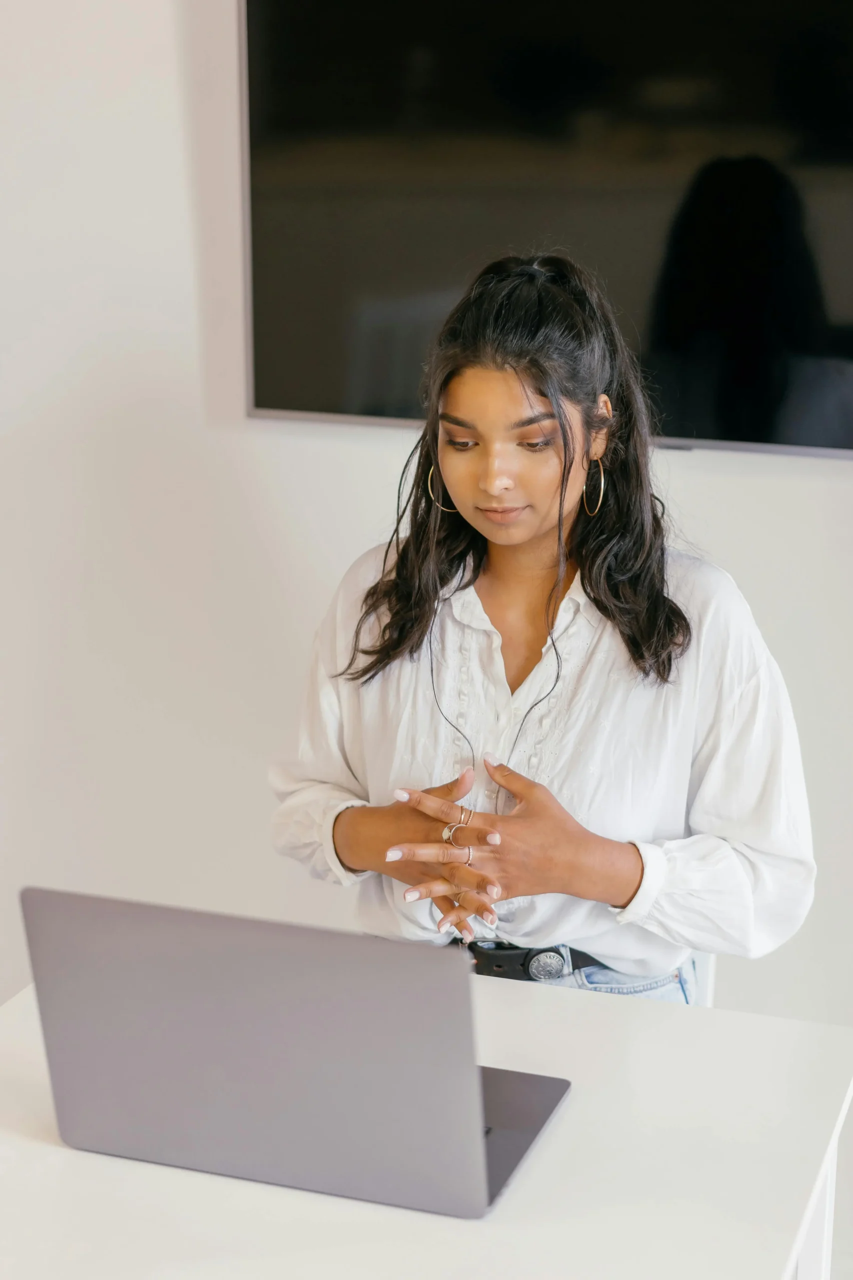 Student in an online SAT tutoring session